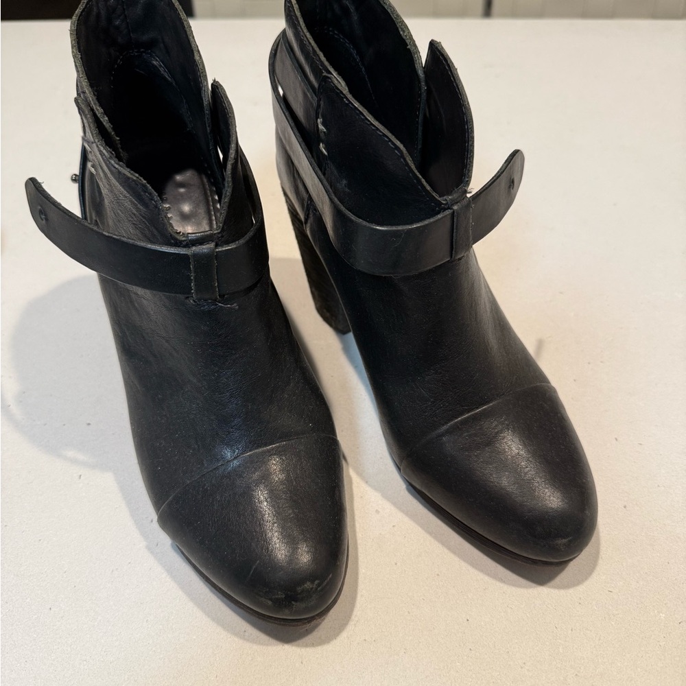 rag & bone Black Leather Ankle Booties